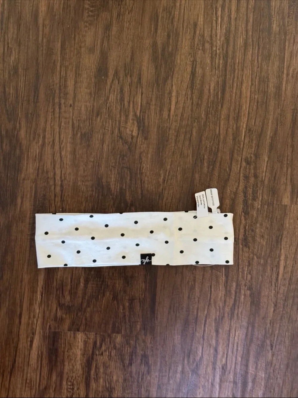 Urban Outfitters White and Black Polka Dot Headband